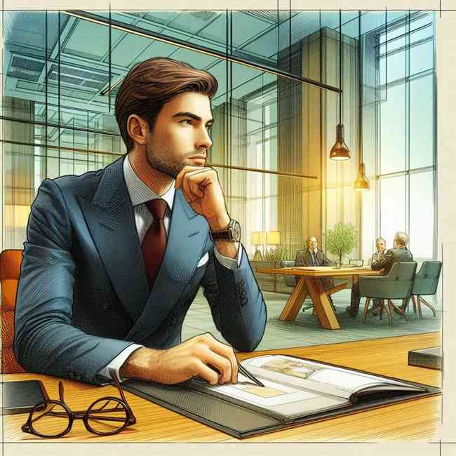 businessman looking for Majorfinancekeyword