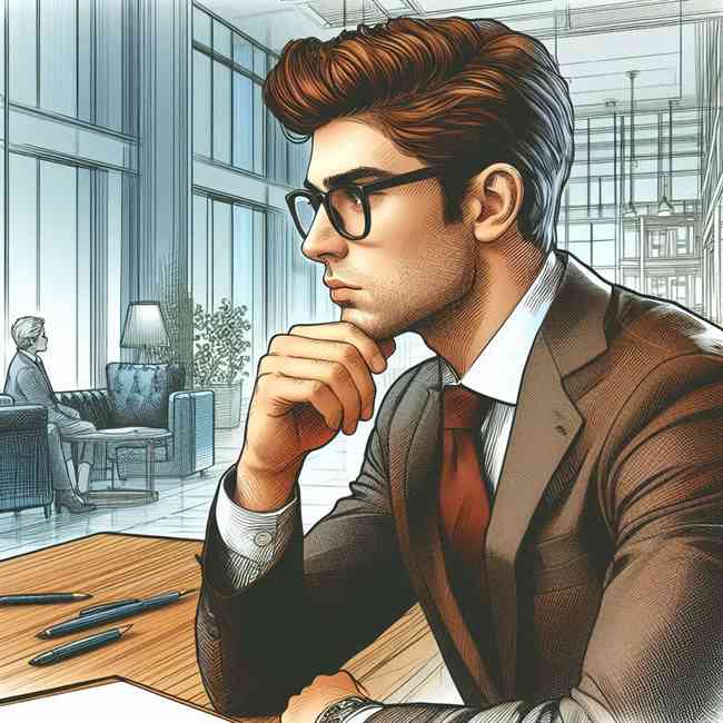 businessman looking for Majorfinancekeyword