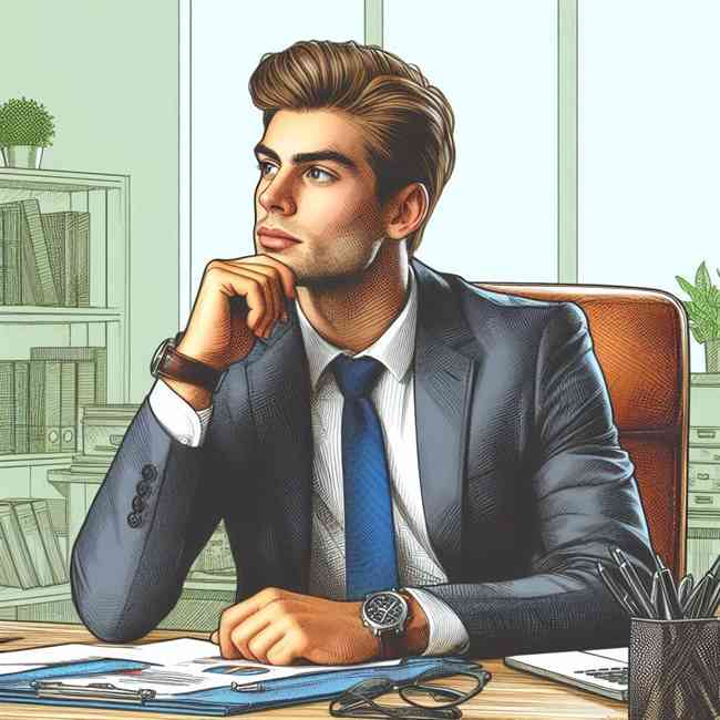 businessman looking for Majorfinancekeyword